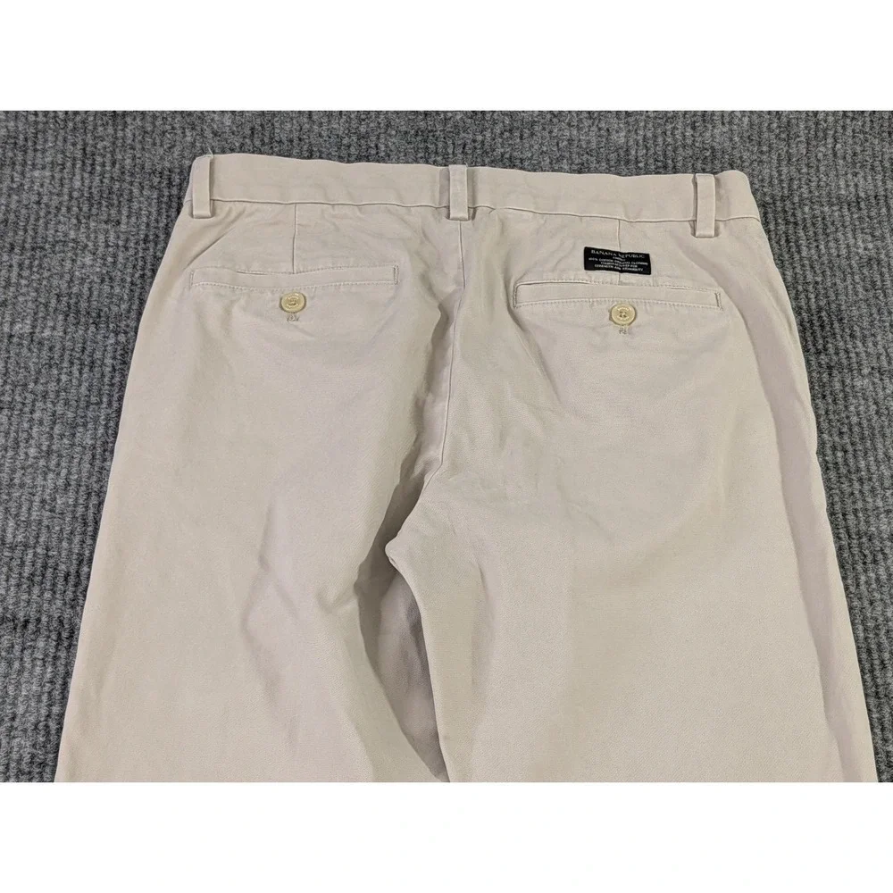 Banana Republic Aiden Chino Pants Mens 31x32‎ Light Khaki Slim Fit Preppy